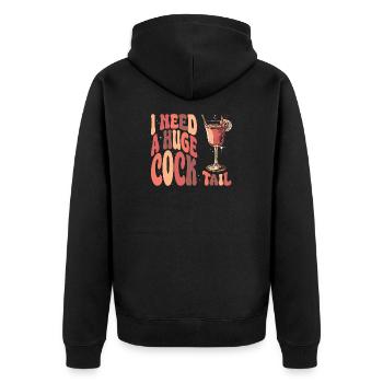 J'ai besoin d'un jeu de mots cocktail pour adultes - Veste à capuche bio Premium Unisexe - noir - Dos - Nico (187cm)