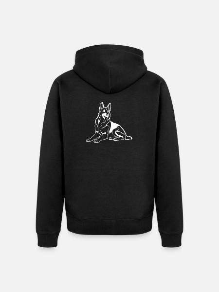German Shepherd Dog T-shirt Gift - Unisex Premium Organic Zip Hoodie - black