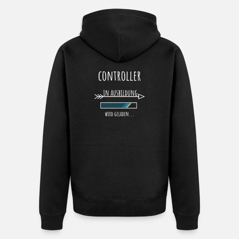 Controlling Studium Beruf Ausbildung Controller - Unisex Premium Bio Zip Hoodie - Schwarz