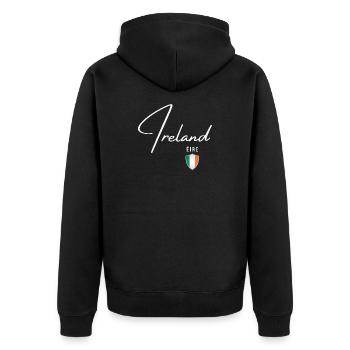 Patriote irlandais, fierté irlandaise - Veste à capuche bio Premium Unisexe - noir - Dos - Nico (187cm)
