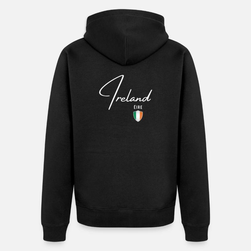Irish Patriot, Irish Pride - Unisex Premium Organic Zip Hoodie - black