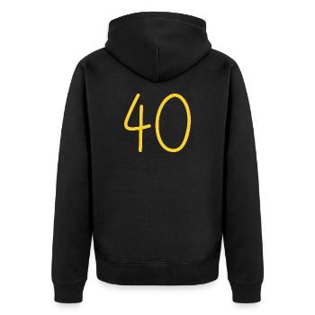 40 - Veste à capuche bio Premium Unisexe - noir - Dos - Nico (187cm)
