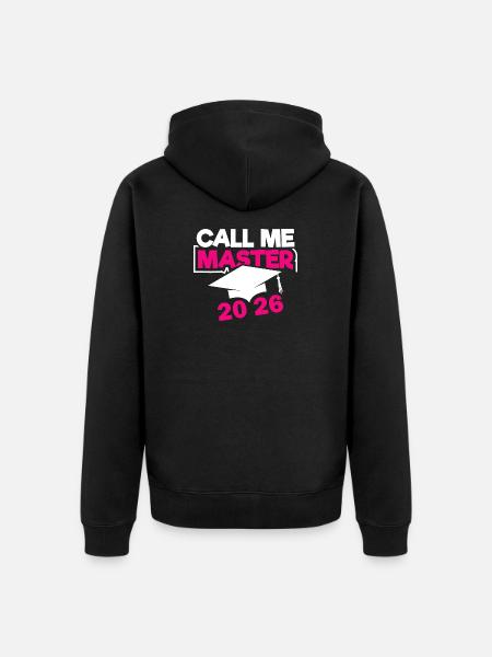 Master 2026 Diplôme - Veste à capuche bio Premium Unisexe - noir