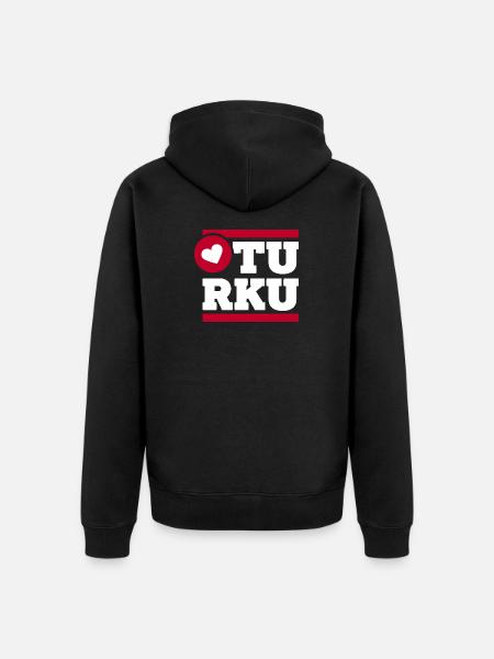 Ich liebe Turku City Pride - Unisex Premium Bio Zip Hoodie - Schwarz