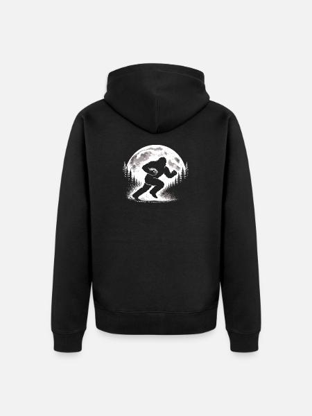 Bigfoot Rugby - Unisex Premium Organic Zip Hoodie - black