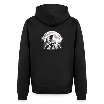 Bigfoot Vet - Unisex Premium Organic Zip Hoodie - black - Back - Nico (187cm)