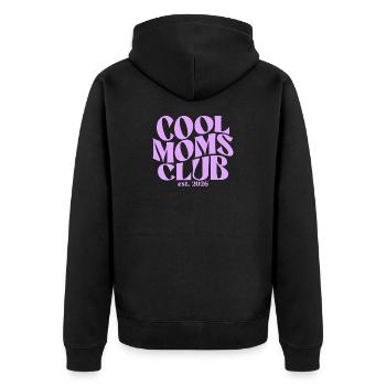 Cool Moms Club - Mom 2026 Gift - Unisex Premium Organic Zip Hoodie - black - Back - Nico (187cm)