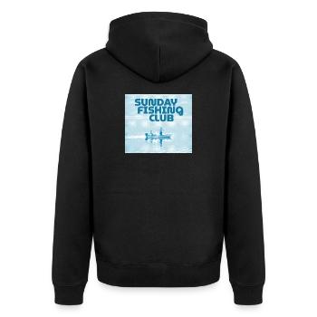 Club de pêche du dimanche - Veste à capuche bio Premium Unisexe - noir - Dos - Nico (187cm)