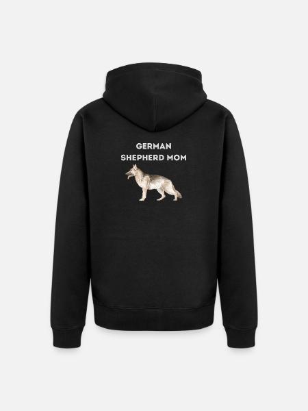 German Shepherd Mom - Unisex Premium Organic Zip Hoodie - black