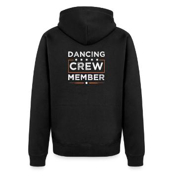 Dancing Crew - Unisex Premium Bio Zip Hoodie - Schwarz - Hinten - Nico (187cm)