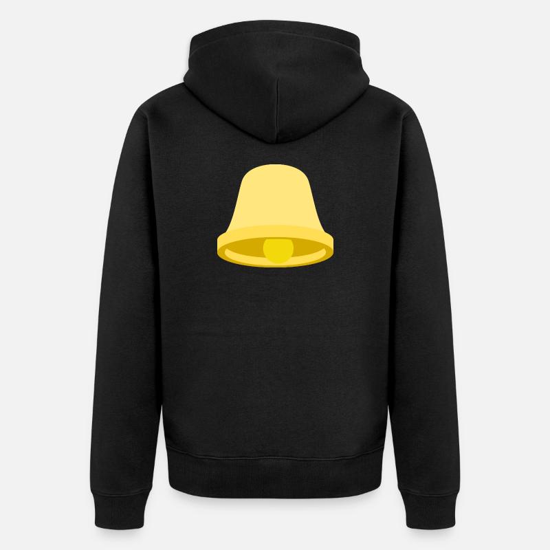 Icône de la clochette jaune – Minimal - Veste à capuche bio Premium Unisexe - noir