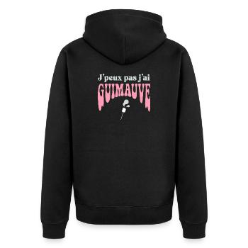 J'peux pas j'ai GUIMAUVE - Veste à capuche bio Premium Unisexe - noir - Dos - Nico (187cm)