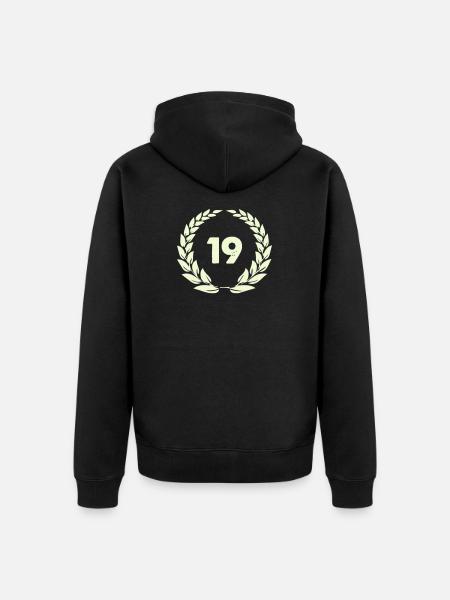 kranz_19- - Unisex Premium Bio Zip Hoodie - Schwarz