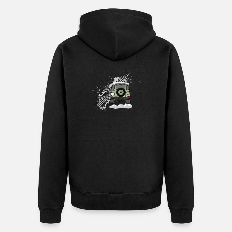 Defender Splash Rear - Veste à capuche bio Premium Unisexe - noir