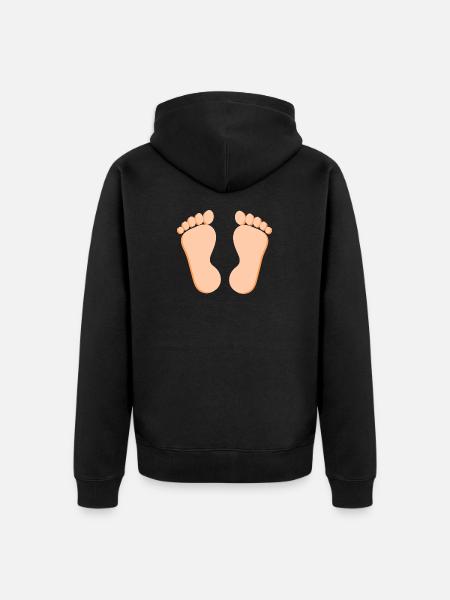 Foot Feet Foot Care Podology Gave Gave Idé - Premium økologisk unisex-hættejakke - sort