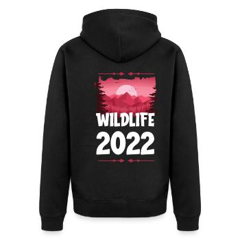 Wildlife 2022 - Unisex Premium Organic Zip Hoodie - black - Back - Nico (187cm)