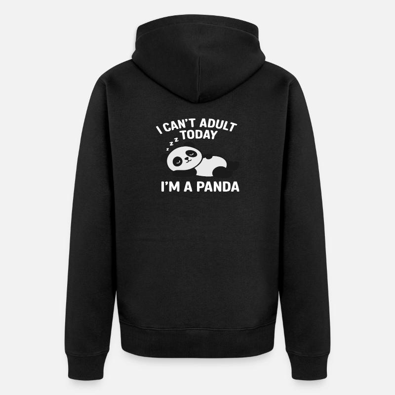 Panda - Veste à capuche bio Premium Unisexe - noir