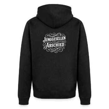 Bachelor Party Bachelor Jga - Unisex Premium Organic Zip Hoodie - black - Back - Nico (187cm)