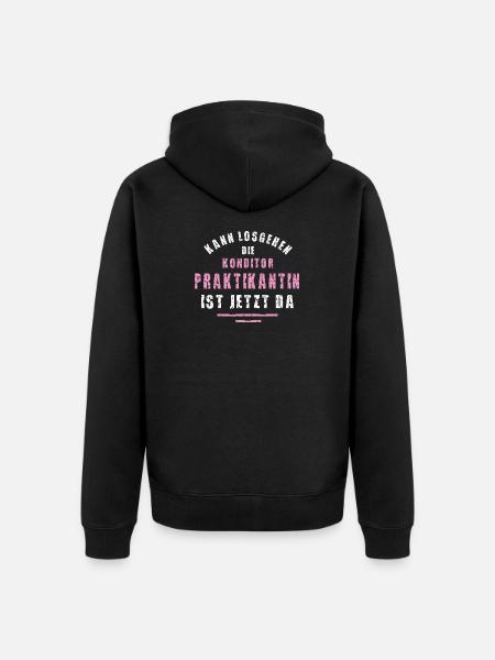Confectioner Intern Thank You Internship Confectionery - Unisex Premium Organic Zip Hoodie - black