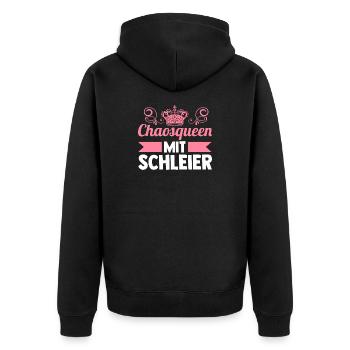 JGA Team Braut Junggesellinnenabschied - Unisex Premium Bio Zip Hoodie - Schwarz - Hinten - Nico (187cm)