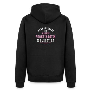 Bricklayer Intern Thank You Internship Masonry - Unisex Premium Organic Zip Hoodie - black - Back - Nico (187cm)