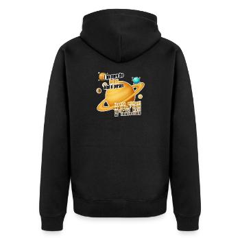I am more the Saturn kind o' person - Unisex Premium Organic Zip Hoodie - black - Back - Nico (187cm)