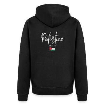 J’aime la Palestine, la Palestine libre - Veste à capuche bio Premium Unisexe - noir - Dos - Nico (187cm)