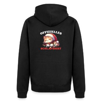Chat de Noël Chemise de nuit officiel - Veste à capuche bio Premium Unisexe - noir - Dos - Nico (187cm)