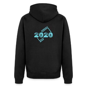 Né en 2020 - Veste à capuche bio Premium Unisexe - noir - Dos - Nico (187cm)