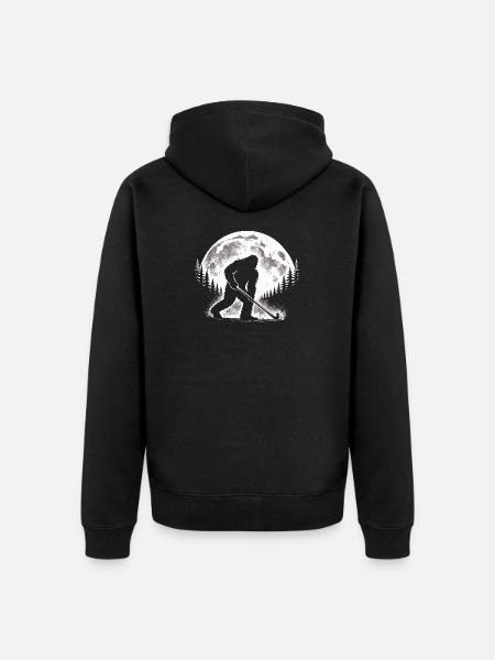 Bigfoot Feldhockey - Unisex Premium Bio Zip Hoodie - Schwarz
