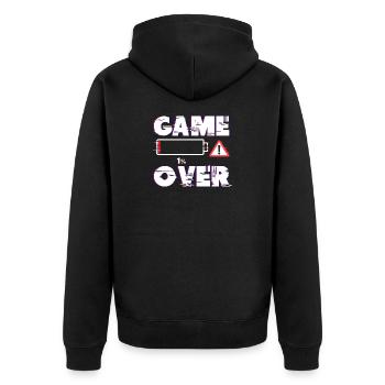 Gaming Gamer Video Games Controllers Gaming Gamers - Unisex Premium Organic Zip Hoodie - black - Back - Nico (187cm)