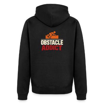 Obstacle Course Racer Obstacle Course Ocr - Unisex Premium Organic Zip Hoodie - black - Back - Nico (187cm)