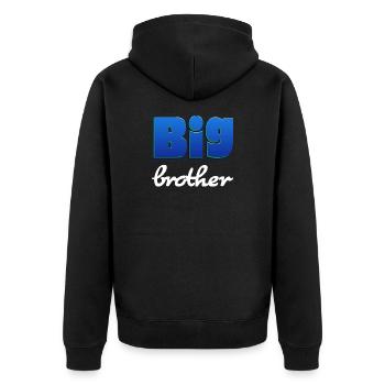 Lettrage Big Brother pour Big Brother - Veste à capuche bio Premium Unisexe - noir - Dos - Nico (187cm)