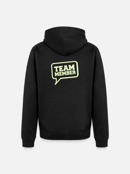 Teammitglied im Sprechblasen-Design - Unisex Premium Bio Zip Hoodie - Schwarz