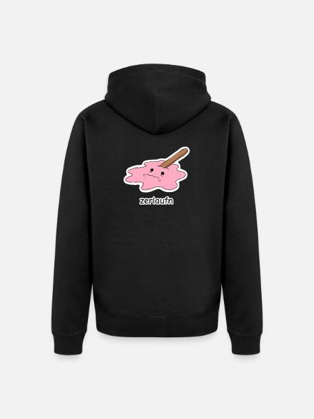 zerlaufn – Eis Meme - Unisex Premium Bio Zip Hoodie - Schwarz