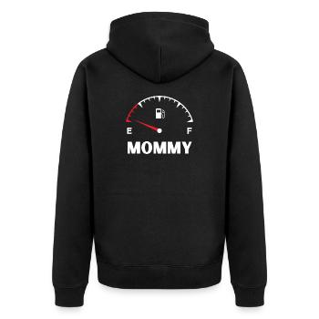 Mommy daddy baby match t shirt - Veste à capuche bio Premium Unisexe - noir - Dos - Nico (187cm)