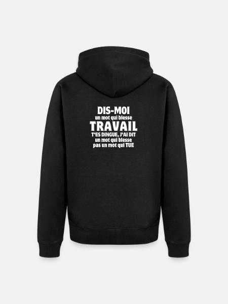 Córcega, humor córcega, isla de belleza - Chaqueta con capucha prémium ecológica unisex - negro