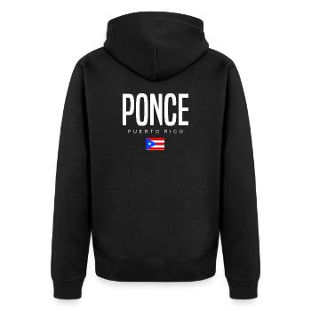 Ponce Puerto Rico Puerto Rican - Unisex Premium Organic Zip Hoodie - black - Back - Nico (187cm)
