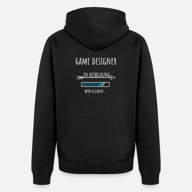Game Design Beruf Ausbildung Game Designer - Unisex Premium Bio Zip Hoodie - Schwarz