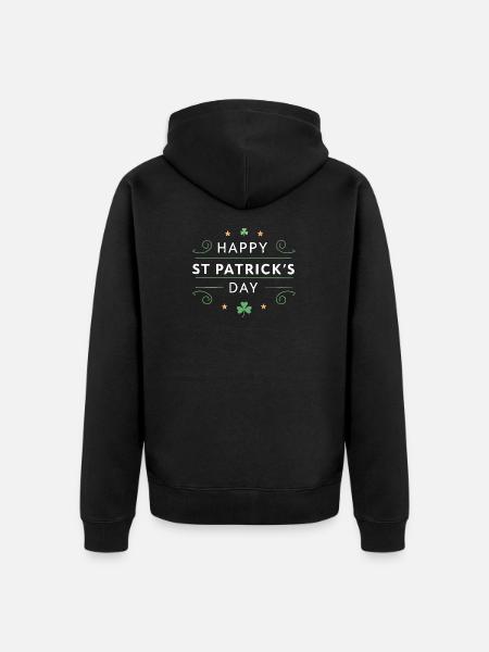 Saint Patrick Joie Vert Tee - Veste à capuche bio Premium Unisexe - noir