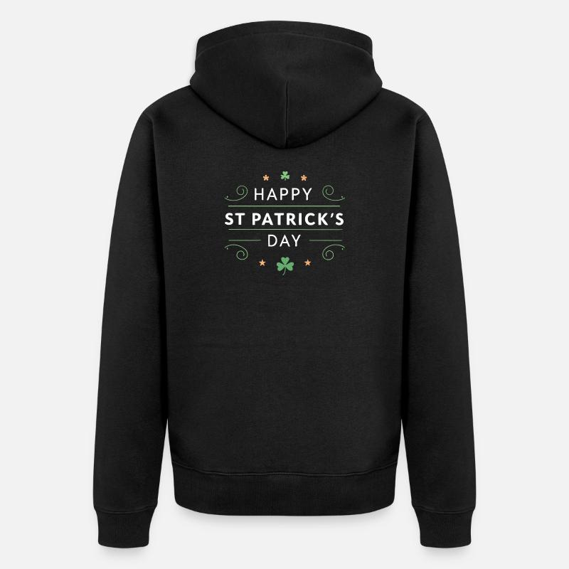 Saint Patrick Joie Vert Tee - Veste à capuche bio Premium Unisexe - noir