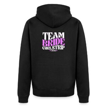 Team Bride Hen Party Bachelorette Party 2026 - Unisex Premium Organic Zip Hoodie - black - Back - Nico (187cm)