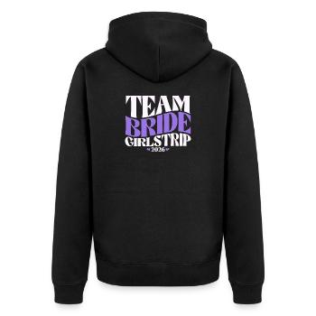 Team Bride Hen Party Bachelorette Party 2026 - Unisex Premium Organic Zip Hoodie - black - Back - Nico (187cm)