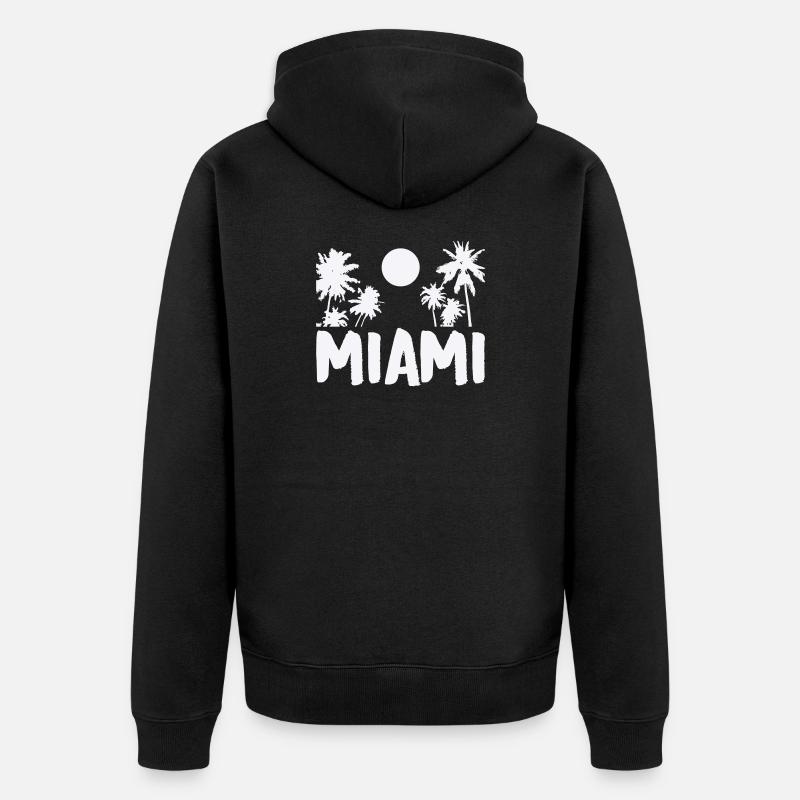 Miami - Veste à capuche bio Premium Unisexe - noir