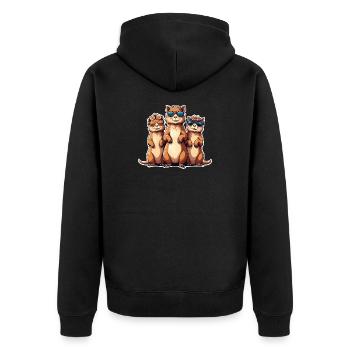 Trio de lunettes de soleil - Veste à capuche bio Premium Unisexe - noir - Dos - Nico (187cm)