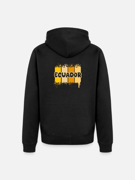 Ecuador als Urlaub - Unisex Premium Bio Zip Hoodie - Schwarz