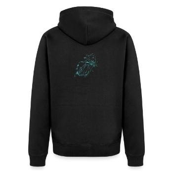 motorcycle - Veste à capuche bio Premium Unisexe - noir - Dos - Nico (187cm)
