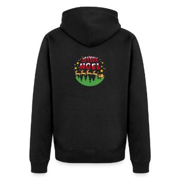 joyeux noël traineau et étoiles - Veste à capuche bio Premium Unisexe - noir - Dos - Nico (187cm)