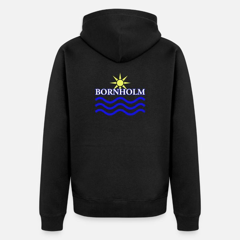 BORNHOLM-Eau du soleil - Veste à capuche bio Premium Unisexe - noir
