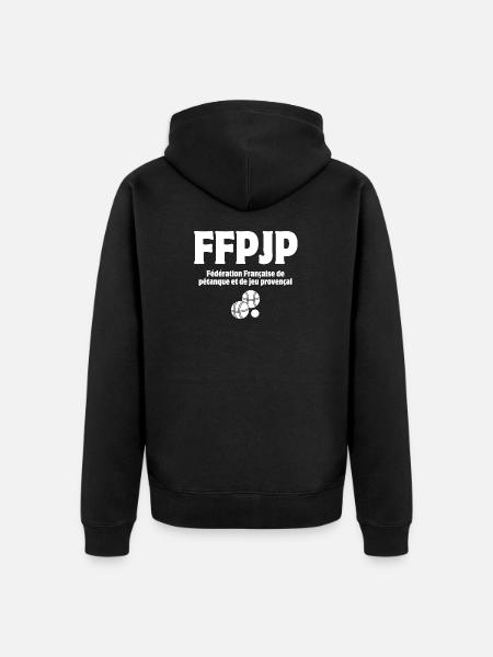 pétanque, pétanque player, pétanqueur - Unisex Premium Organic Zip Hoodie - black